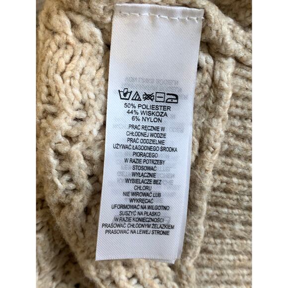 Nicole Miller Women's Long Sleeve Knit Round Neck Pullover Sweater Beige Size XL - Picture 4 of 5